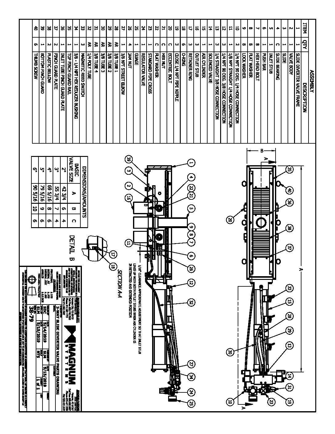 38-79 3-Way Replacement Part BOM Model (1)