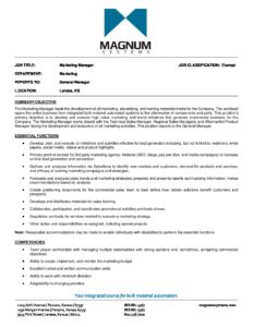 Marketing manager